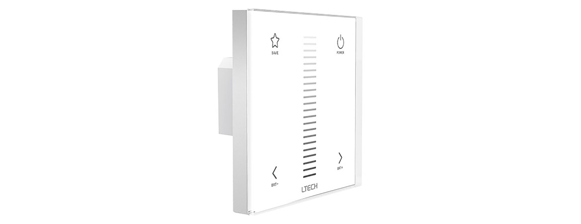 RF2.4GHz CCT dim Touch Panel, PWM Power output, 12-24Vdc, 192W 4A×2CH, Single/Multi Zone Support. E1  LTECH Touch Panel